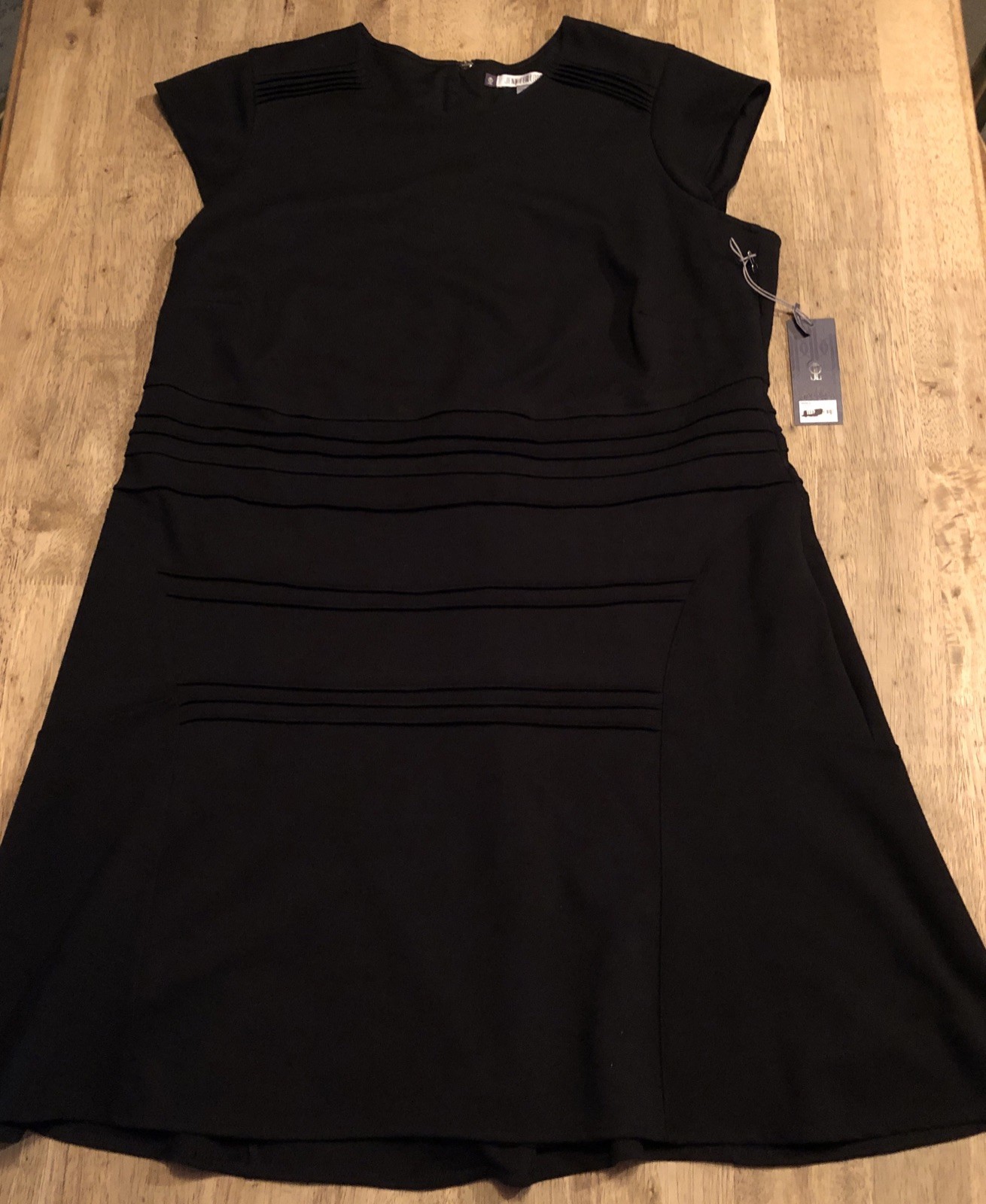 Women’s Jennifer Lopez Black Dress 20 W Lined Below Knee New