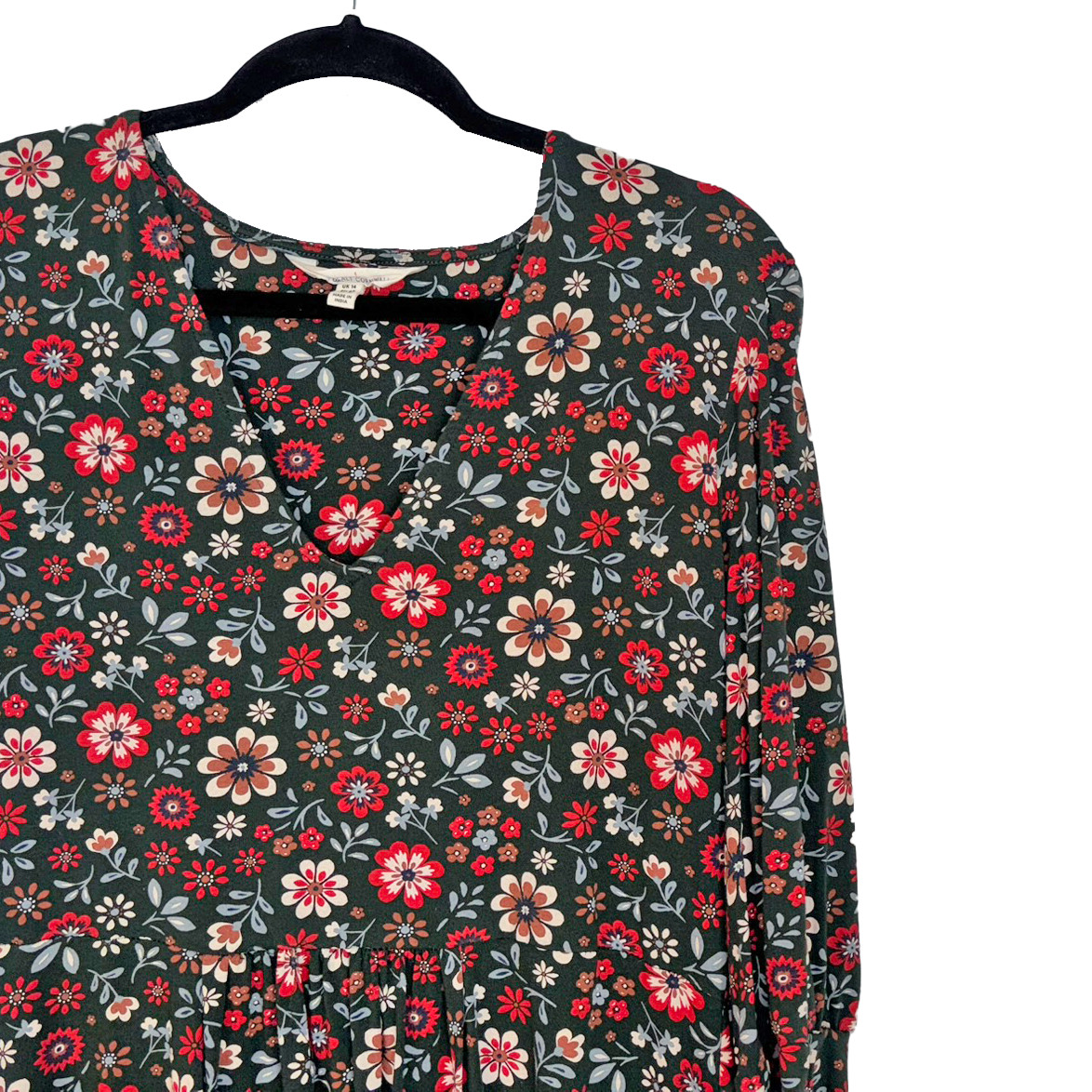 Seasalt Cornwall Organic Cotton Rose House Dress in Green Floral – Sz 10