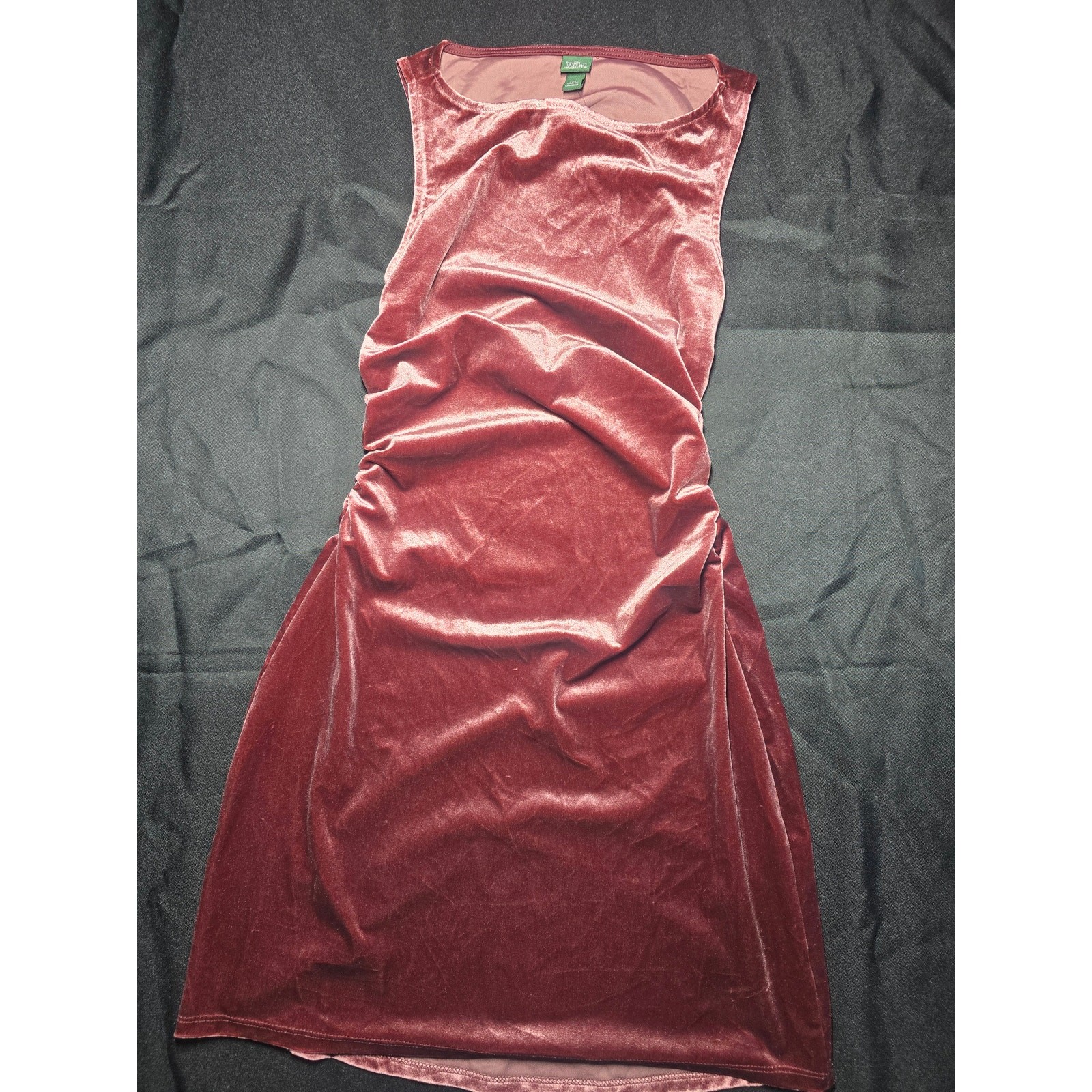 Wild Fable Burgundy Velvet Sleeveless Mini Dress Soft Stretch