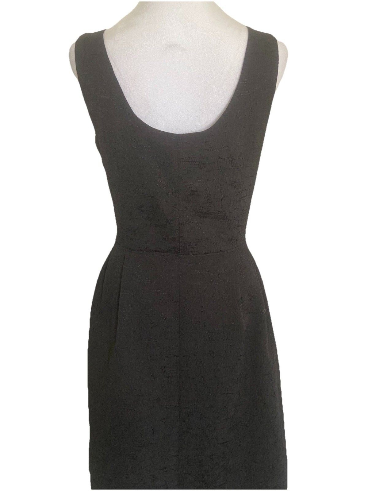 Lands’ End Black Dress Sleeveless Cotton Blend Pockets Summer Basic M (10)