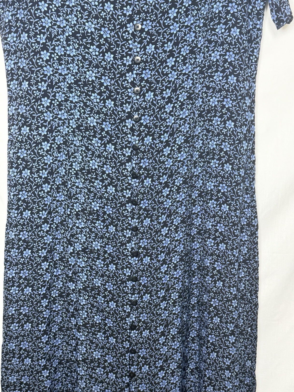 L.L. Bean Vintage Timeless 90s Floral Midi Dress Modest Womens 12 Cottagecore