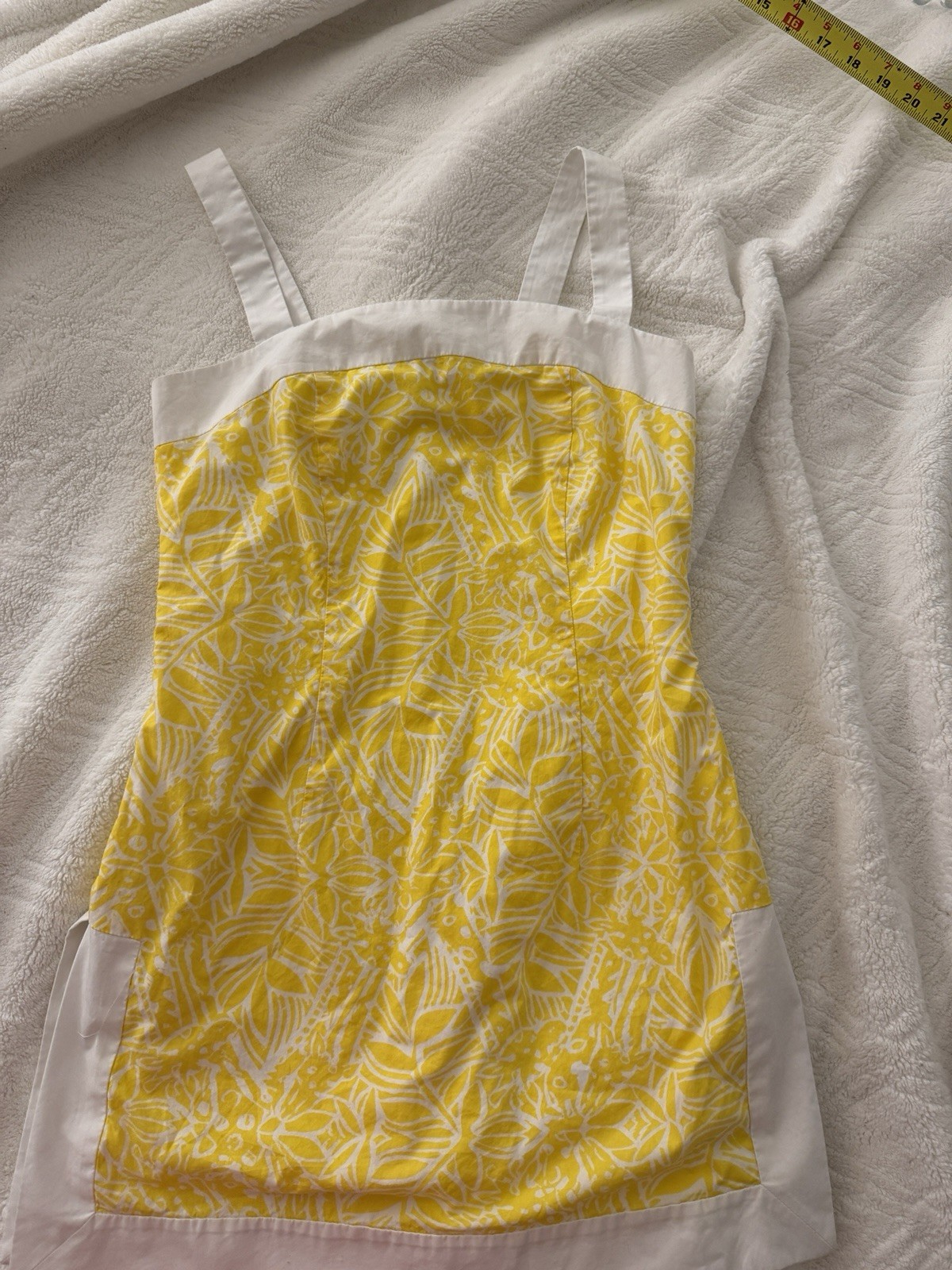 Lilly Pulitzer Women’s Yellow White Cotton Dress Size 0