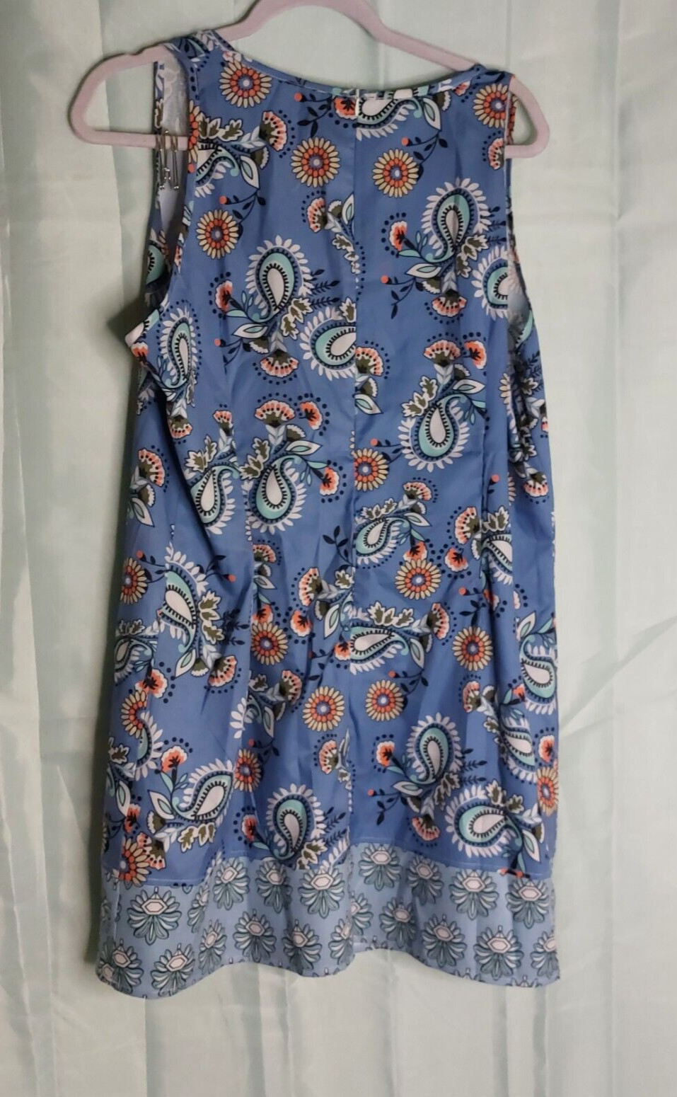 JFN Spring Summer Dress Casual Vacation U-neck Sleeveless mini Light polyester