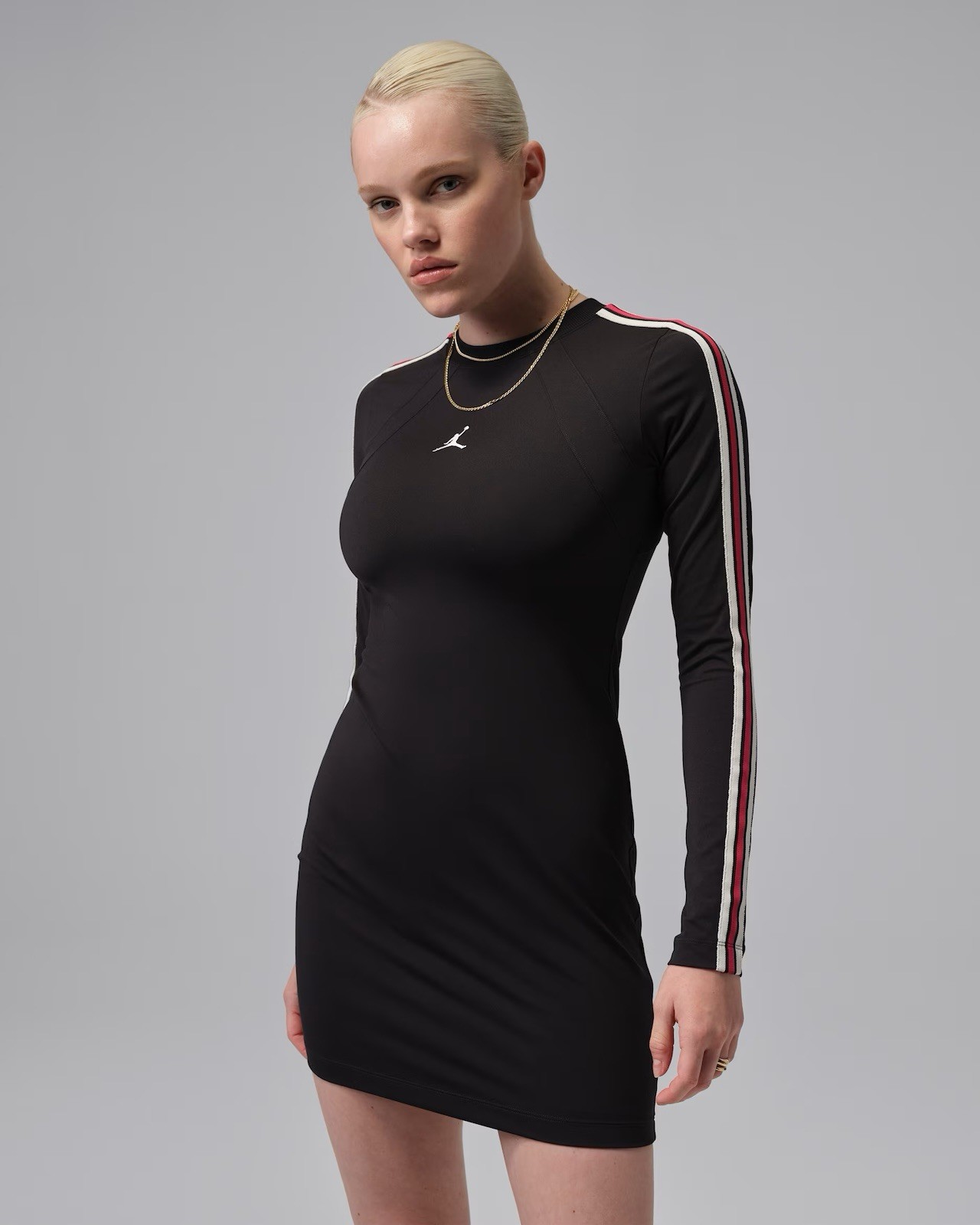 Jordan Brooklyn Fitted Women’s Long-Sleeve Dress IF1080 010 Size Medium