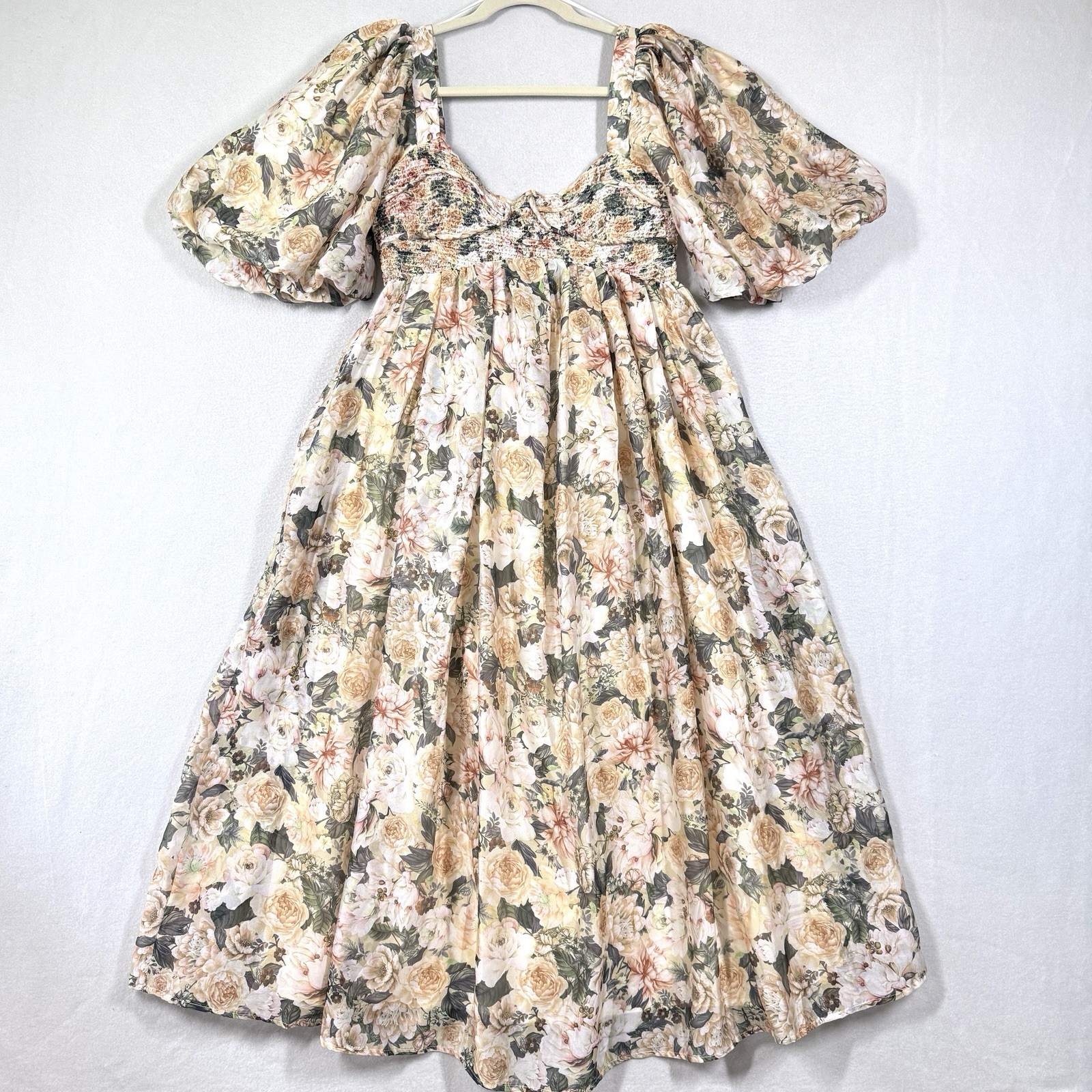 Worth Collective Dress Medium Harlow Maxi Floral Bump Friendly Cottage Garden