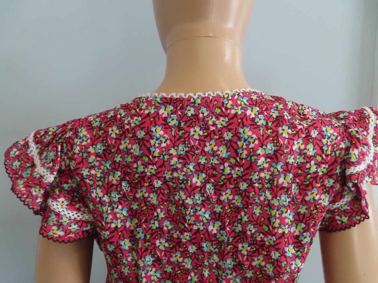 NWT Poupette St Barth Pink Paquerette Anais V Mini Dress Size L