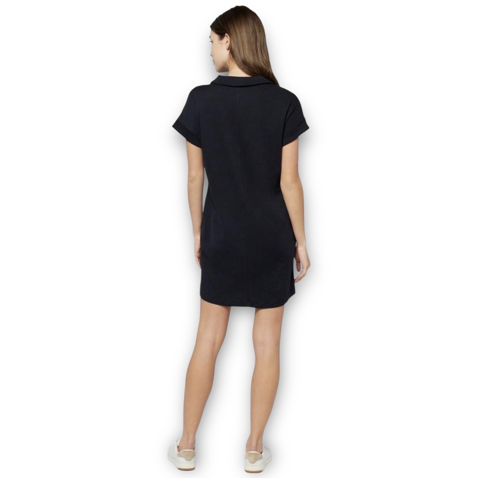 NWT Three Dots Koda Polo Dress Black M
