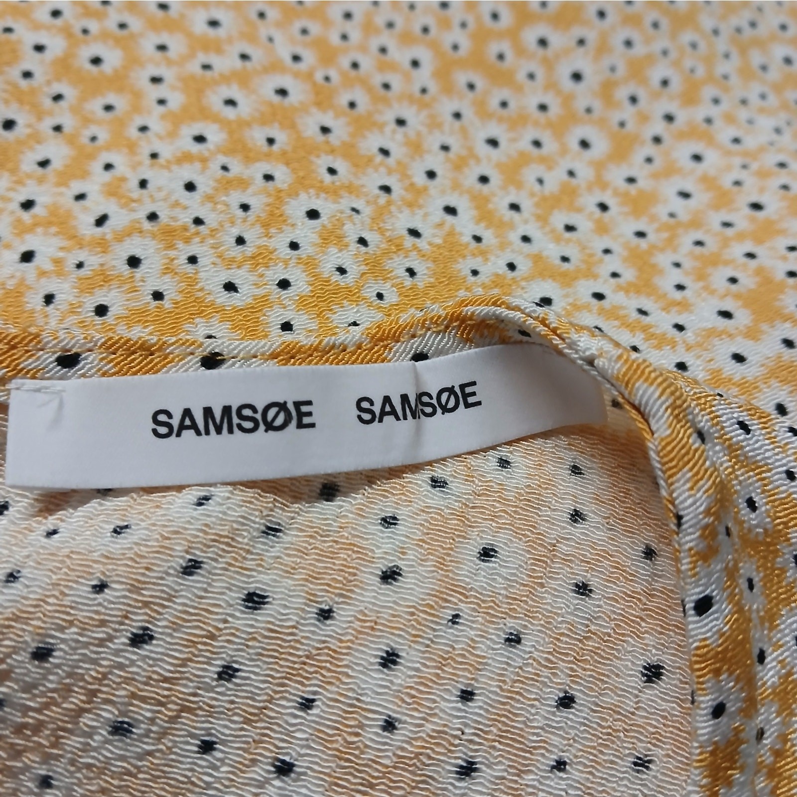 Samsoe Samsoe Women’s Dress Size Large Yellow Floral Cottagecore Boho Casual