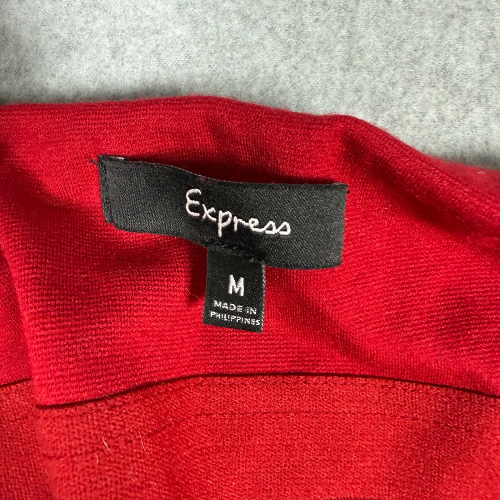 Express Womens Red Strapless Ponte Knit Sheath Cocktail Dress Size M RN 55285