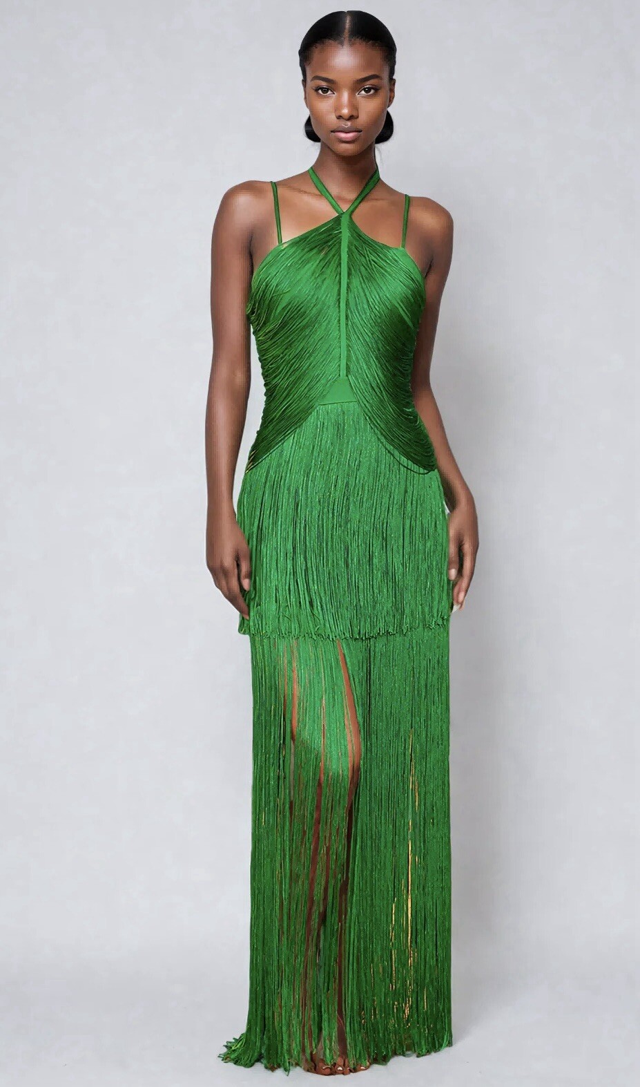 Izumi Fringe Bandage Maxi Dress