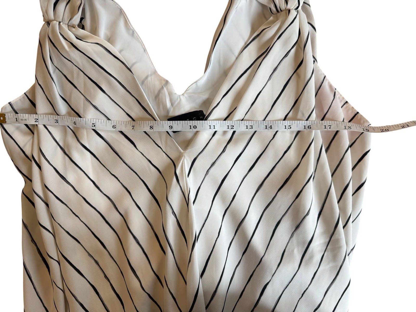 HATCH Maternity Sleeveless V-Neck Striped Midi Dress O/S
