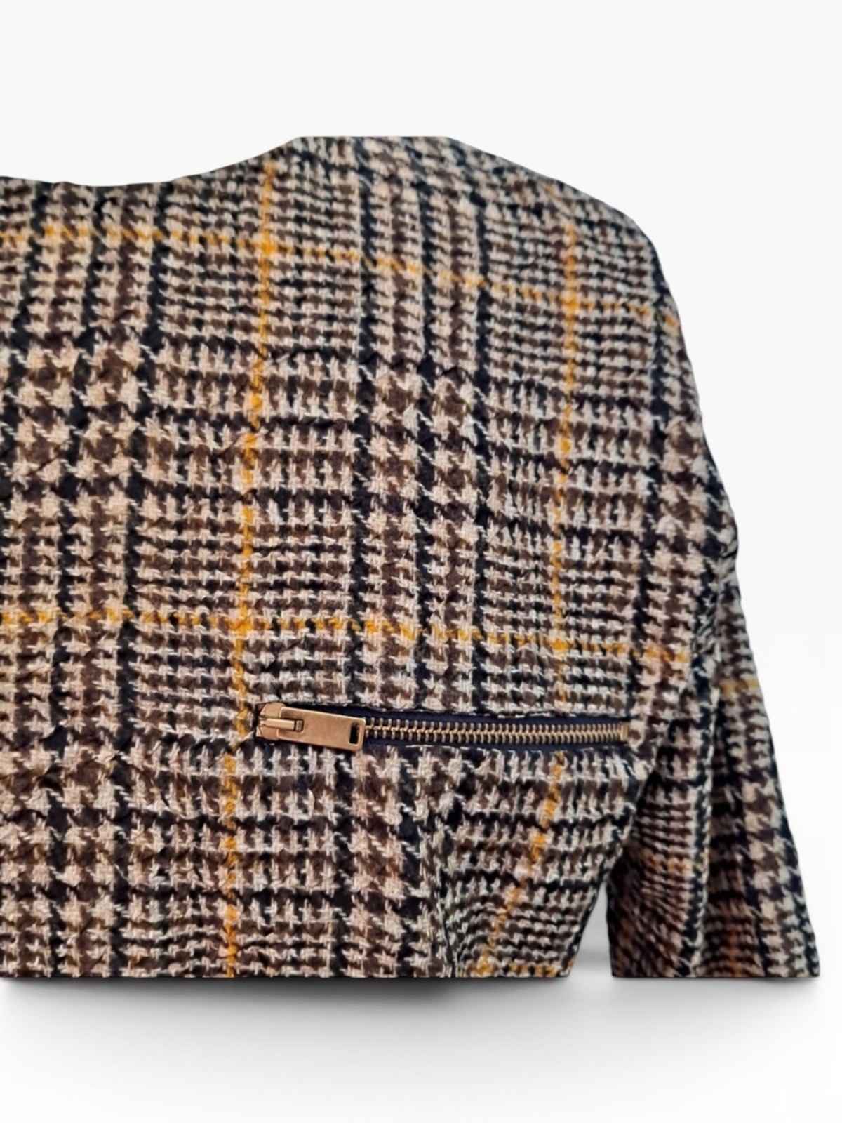 Archival Celine by Phoebe Philo 2011 Pre-Fall Silk Houndstooth Dress FR 34 US 2