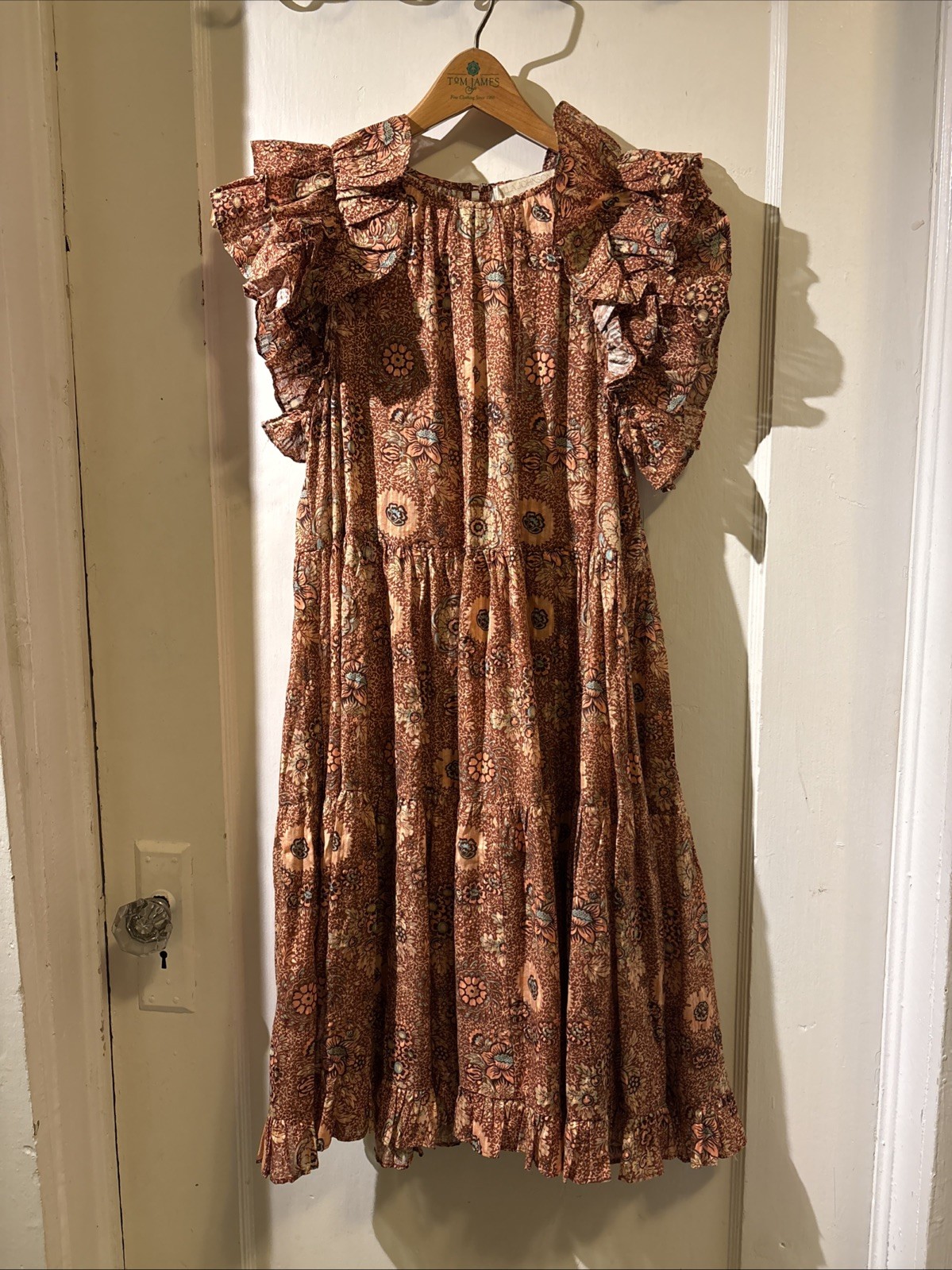 Ulla Johnson Women’s Adele Brown Floral Babydoll Dress Size 2 NWT