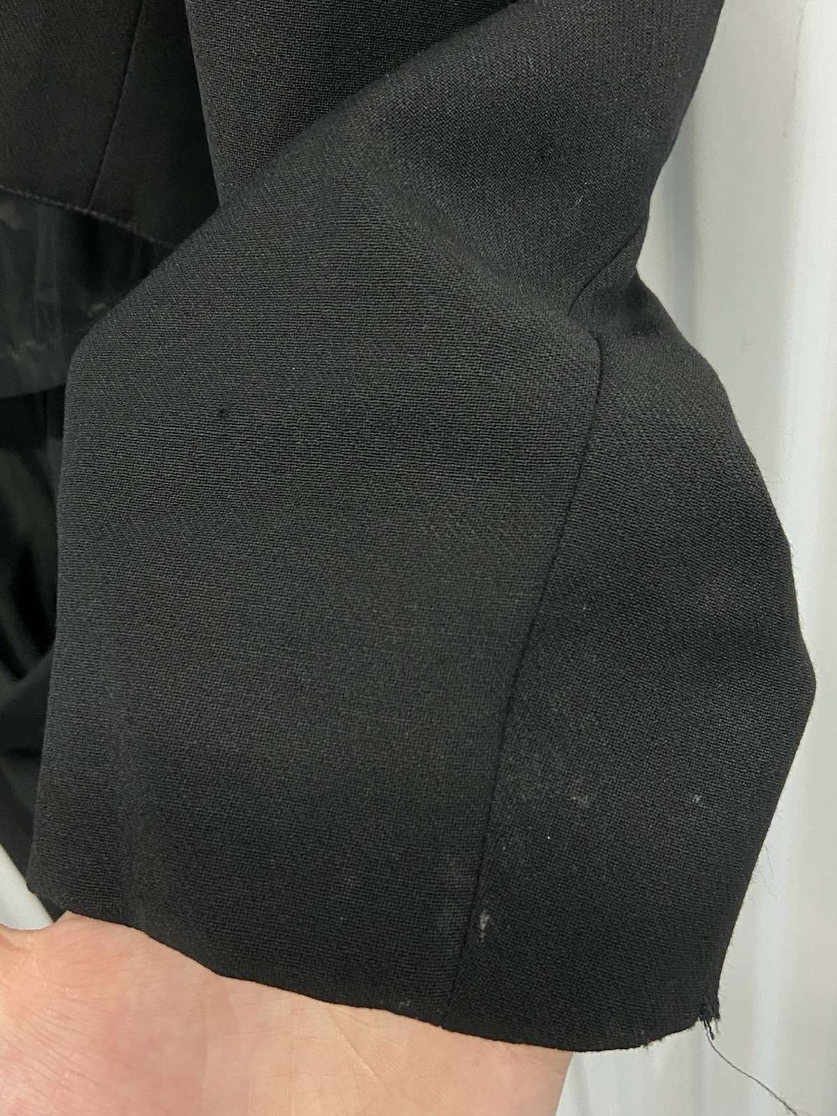 90s Gianfranco Ferre Studio 0001 Ferre Black Wool Blazer Dress Sz 6 NEEDS REPAIR