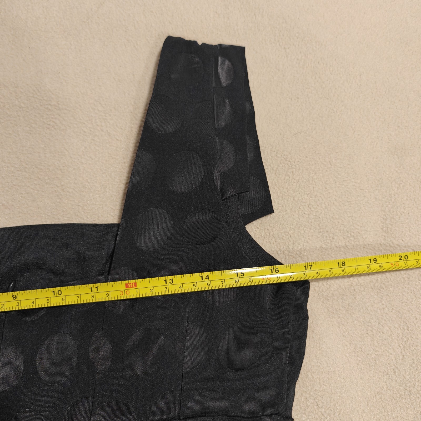 Size 12 M&S Marks and Spencer Black Polka Dot Peplum Pencil Formal Dress