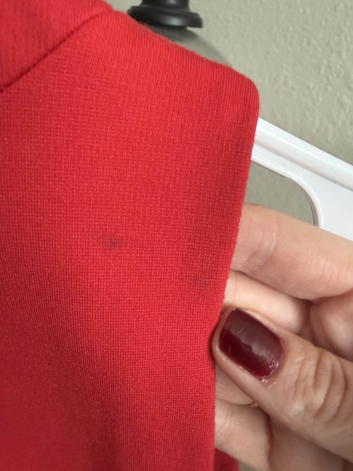 Sara Campbell Red Shift Dress XS Sleeveless Knit Button Front Pockets