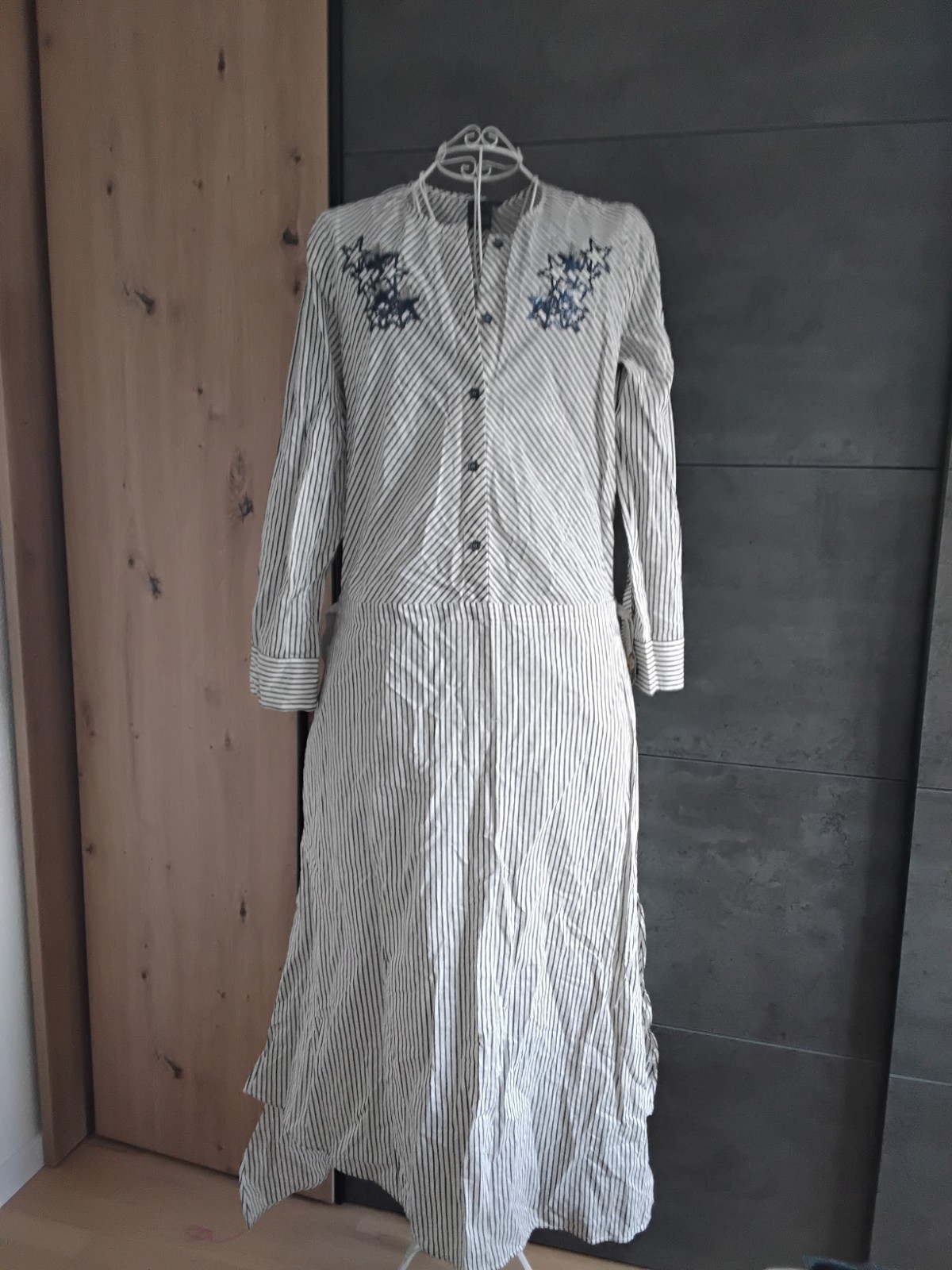 Lorena Antoniazzi long dress size 40, multi-colored, striped, cotton NP €500