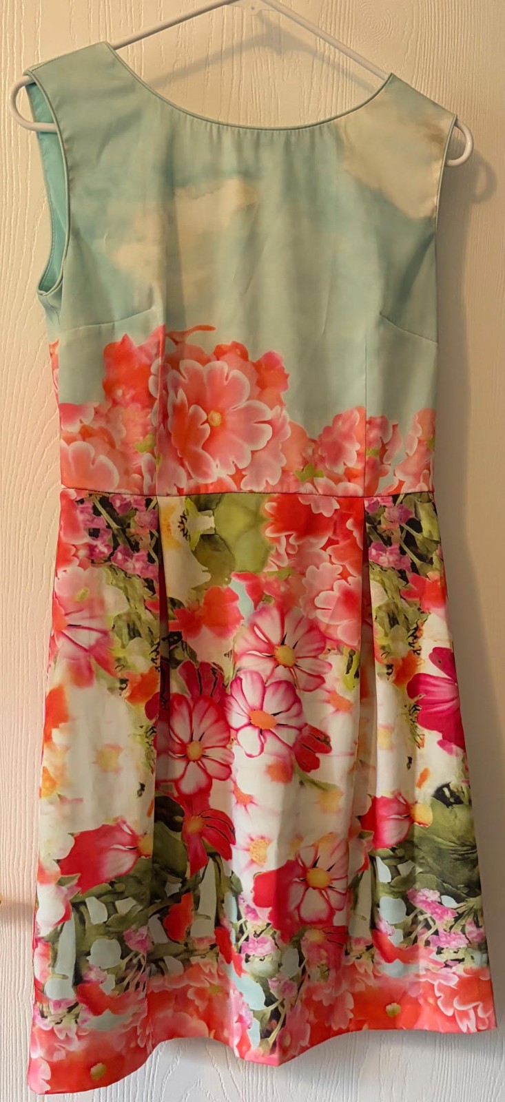 Yuzhongxiehou Casual/Summer Floral SunDress Blue&pinks SIZE 14-E0081