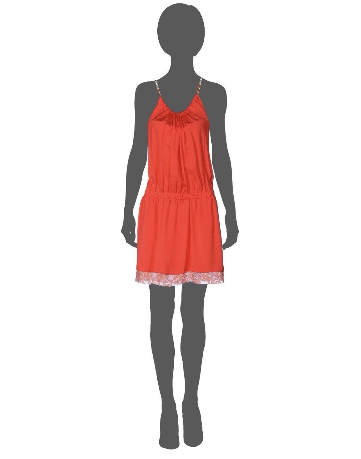 PIANURA STUDIO Silky Mini dress As 10 (US) – Coral