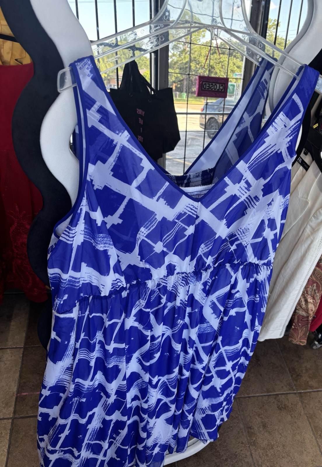 Lane Bryant Women’s Fit & Flare Dress Plus Size 20 Blue/White NWT