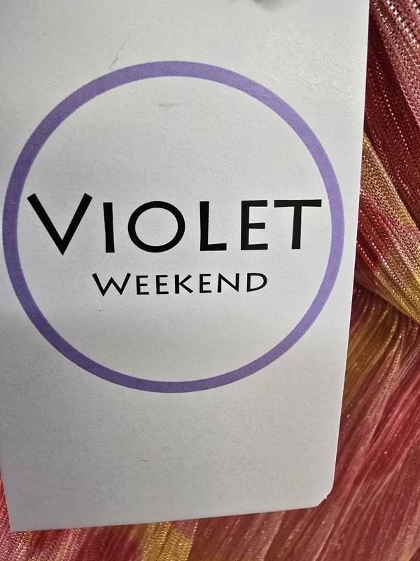Violet Weekend Metallic Halter Evening Dress Juniors’ 1/2 Sunset/Pineapple Zip