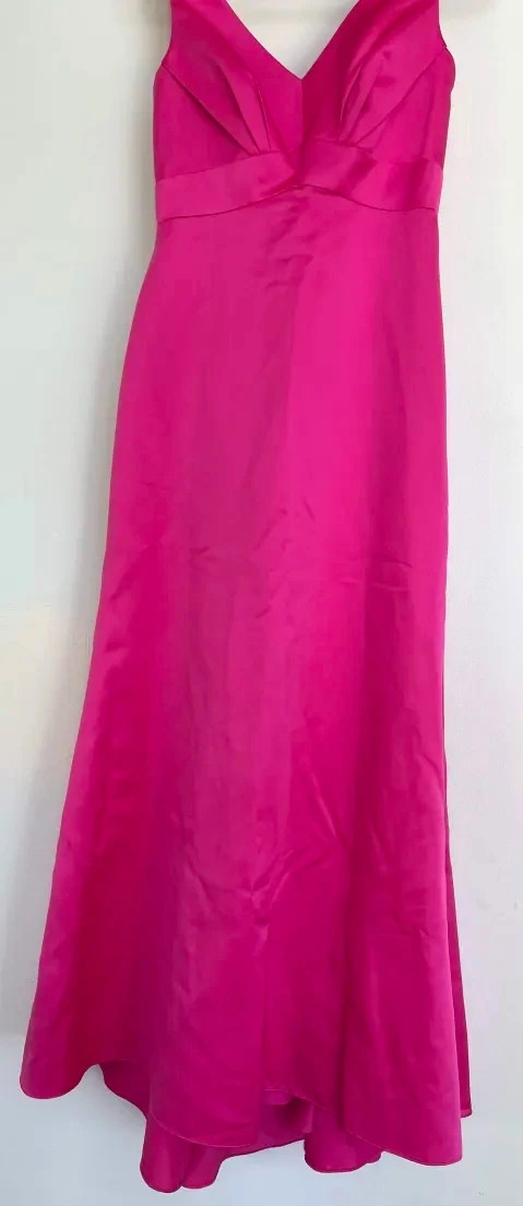 Alfred Angelo Fuschia A-line Sleeveless Gown, Defined Waistline US 8 65″