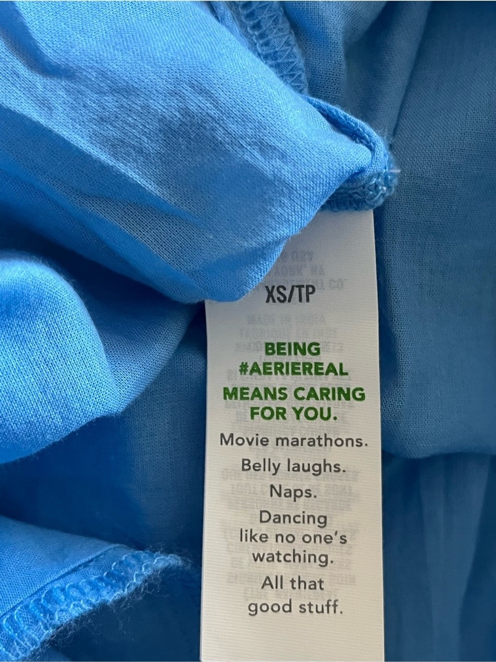 aerie Bright Blue Tie-Strap Sundress