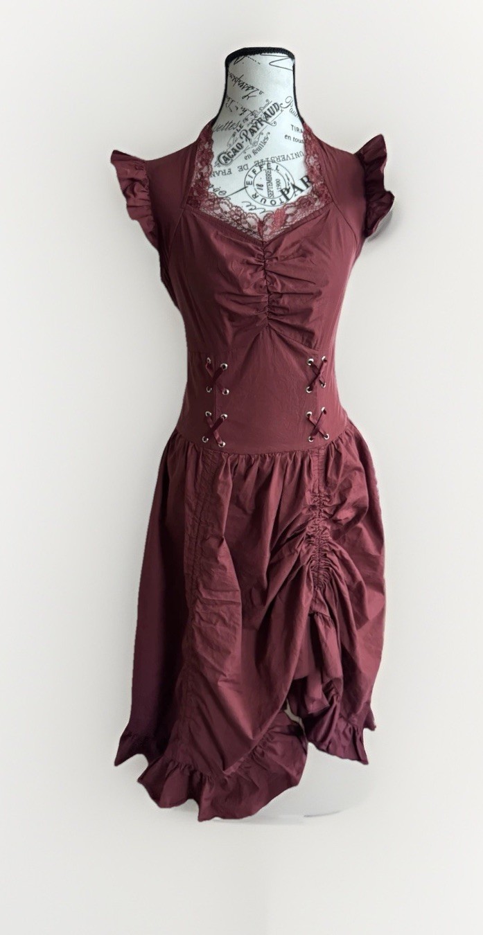 Belle Poque Dress Victorian Gothic Lolita Ruffle Ruched Steampunk Women’s Size S
