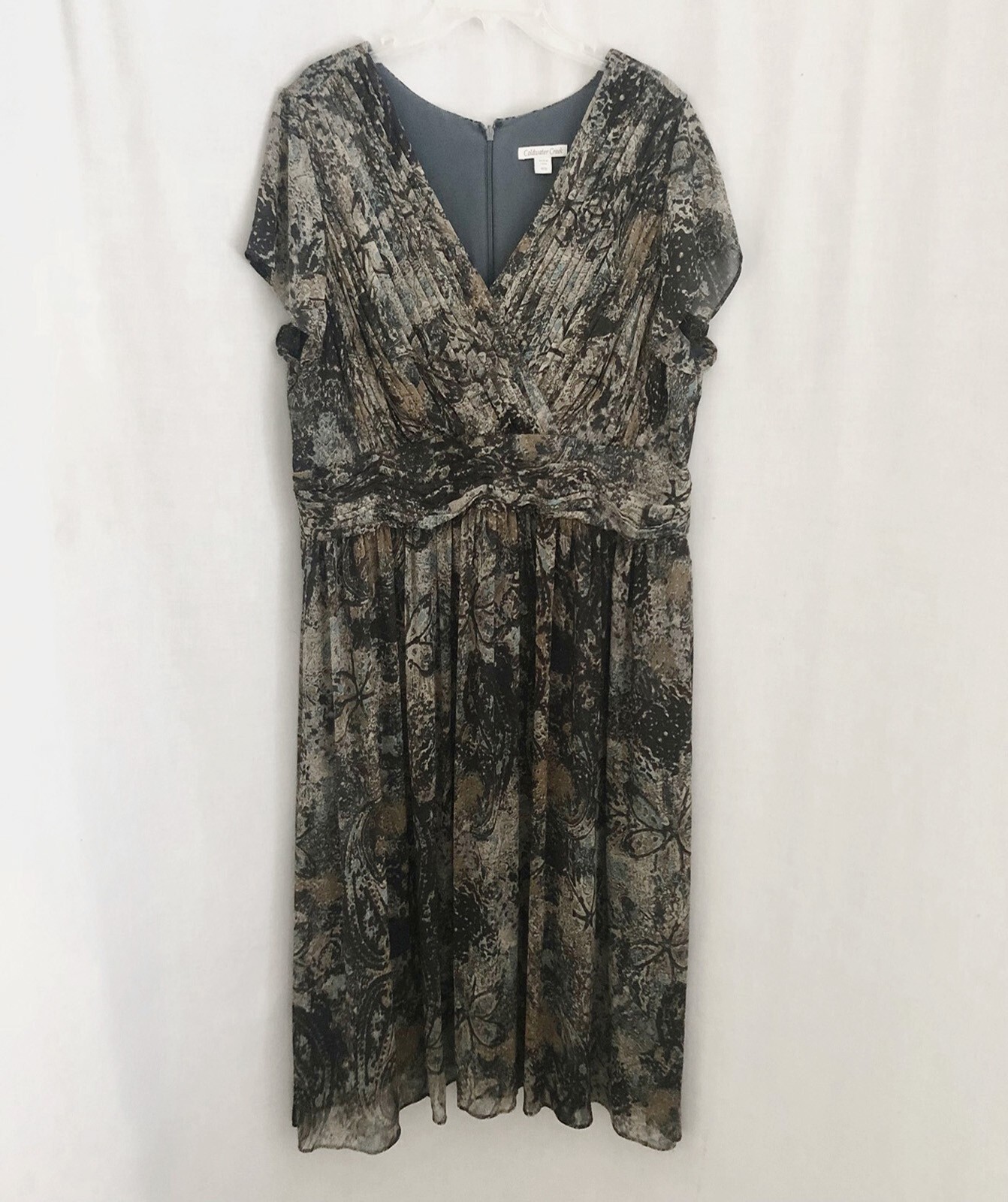 Coldwater Creek Midi Dress Size 16W-18W Vacation Evenings Anytime
