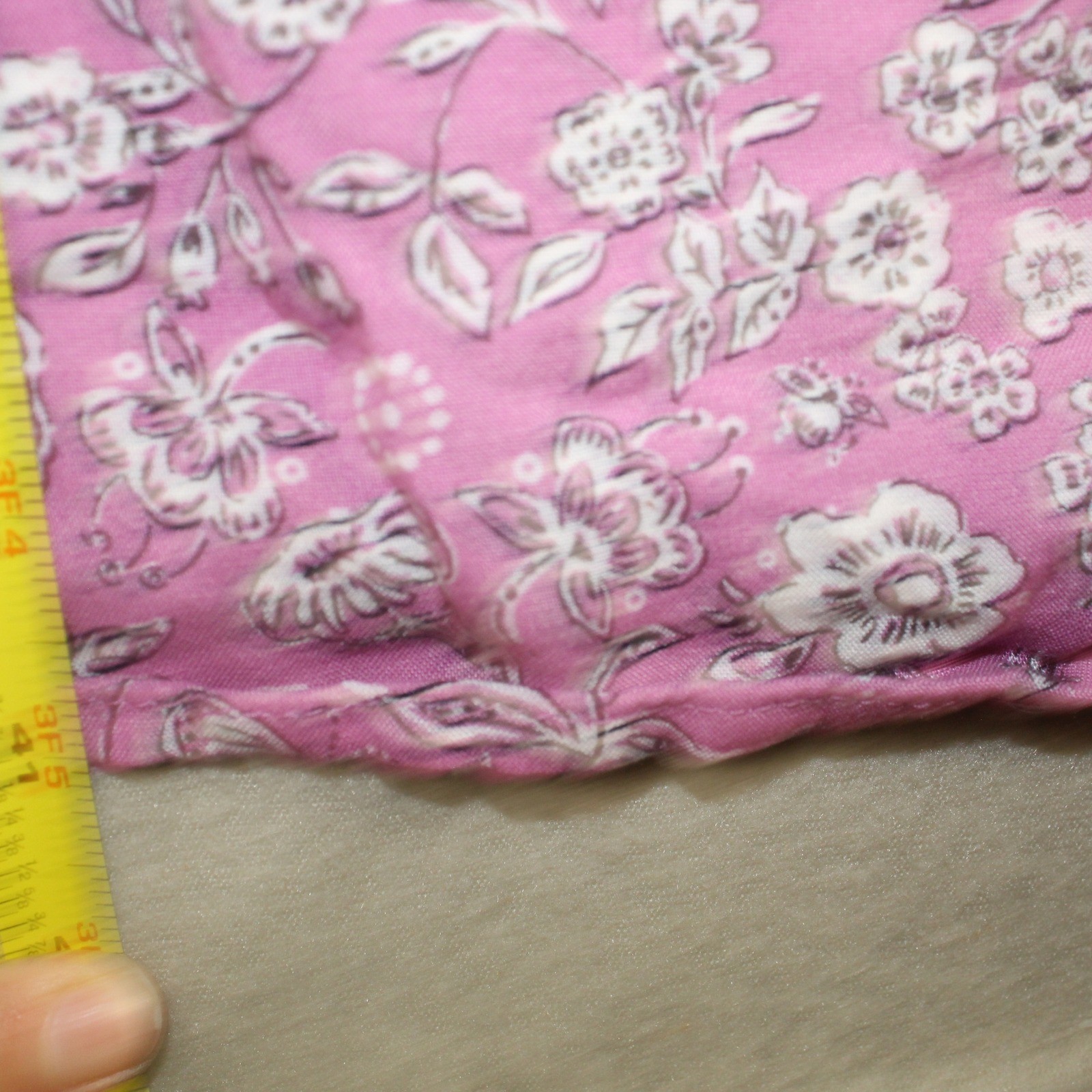 Croft & Barrow Dress Smocked Floral Pockets L Purple Sleeveless Summer Midi