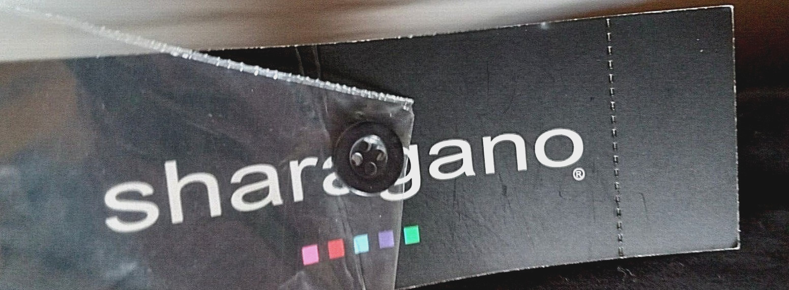 Sharagano 97% cotton, 3% spandex solid black 3/4 sleeve shirt dress Size 10