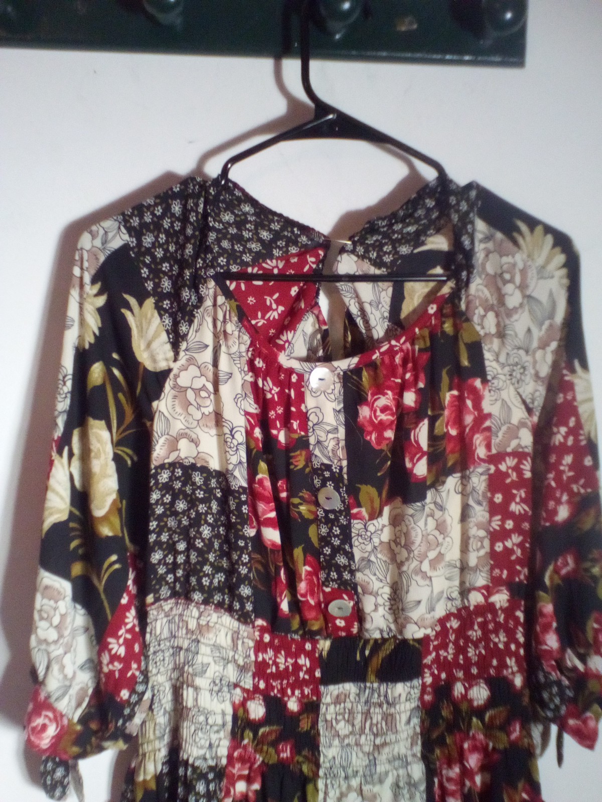 Hope Springs Womans Patchwork Midi Dress Red Black Size XXL NEW