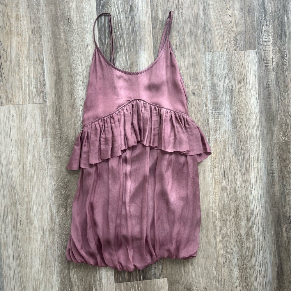 Stella McCartney Silk Chiffon bubble slip dress in Iris