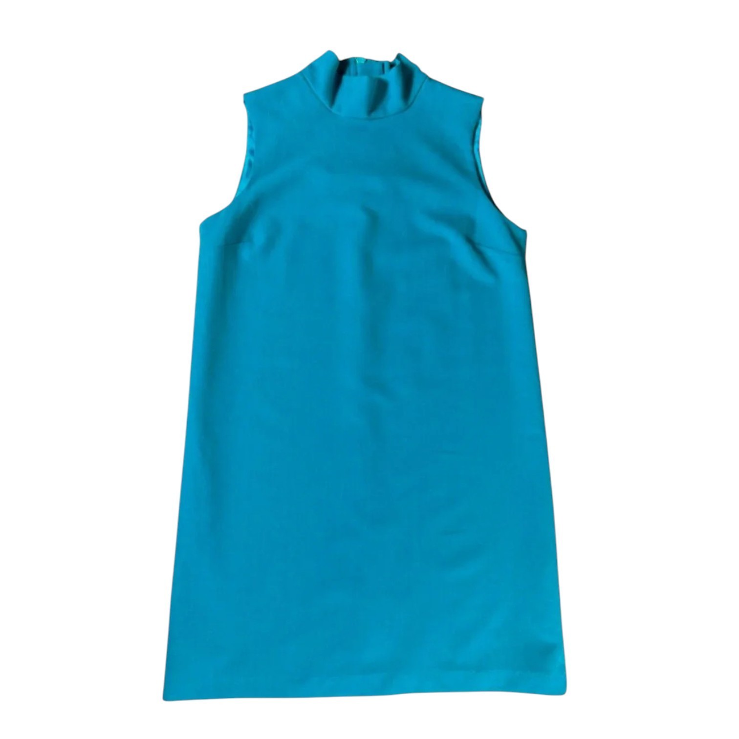Asos Teal Shift Dress Women’s Size 2 Petite Preppy Classic Retro Mini Mock Neck