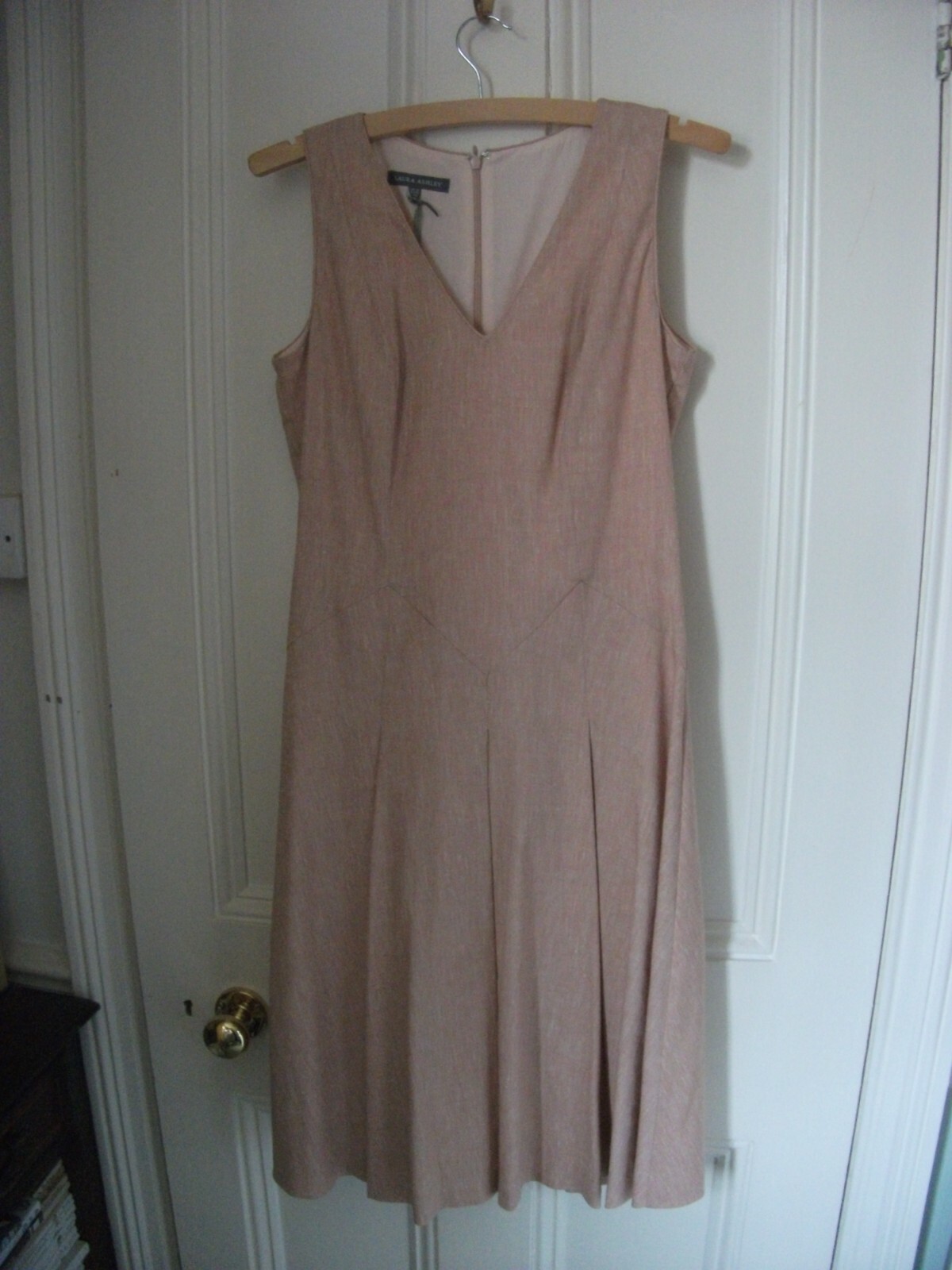 Laura Ashley Pink Linen Blend Dress size UK10/US6/EUR36/FR38