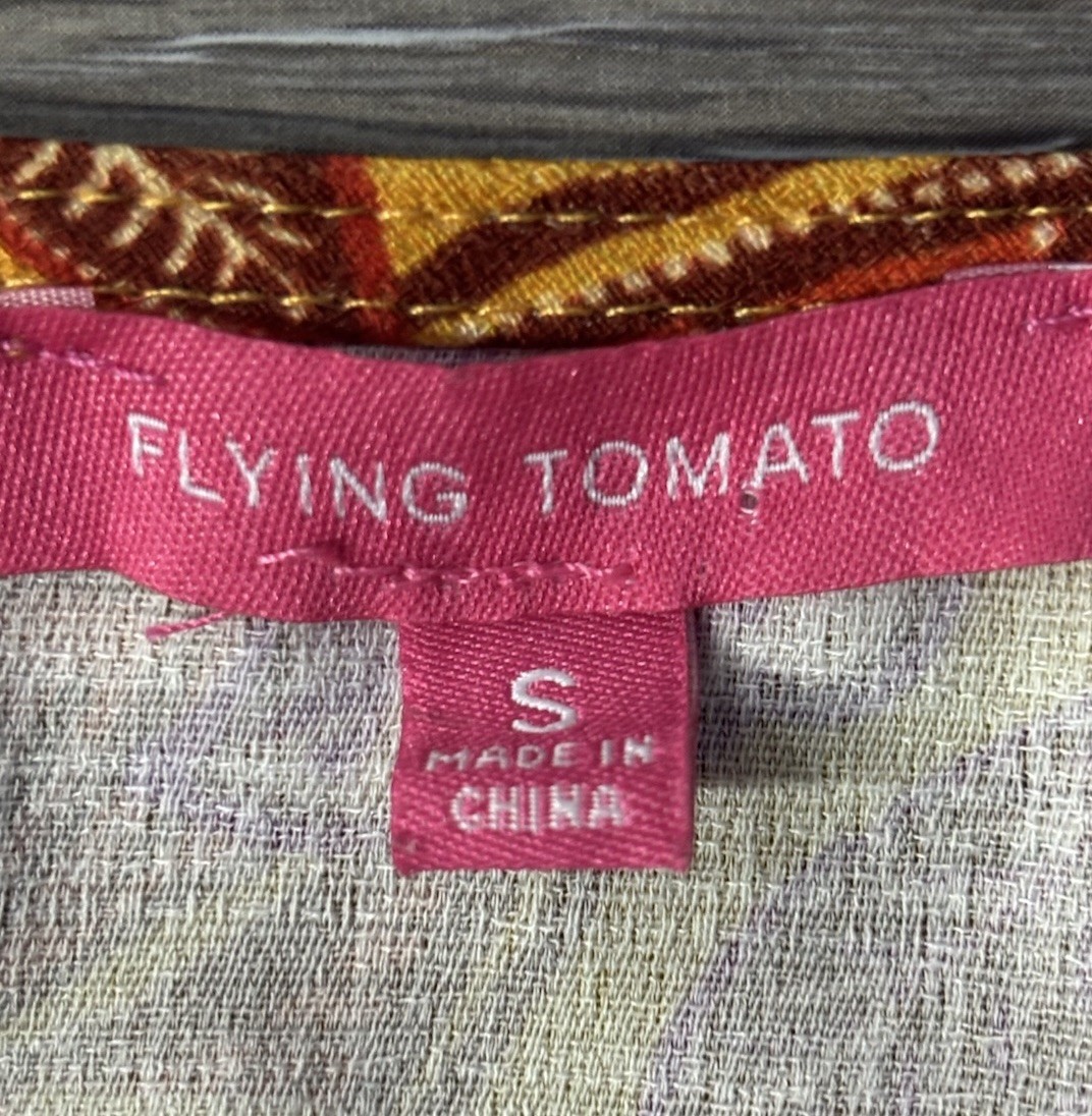 Flying Tomato Around The Time Wrap Dress Sz S Floral Retro Boho Flirty Party Fun