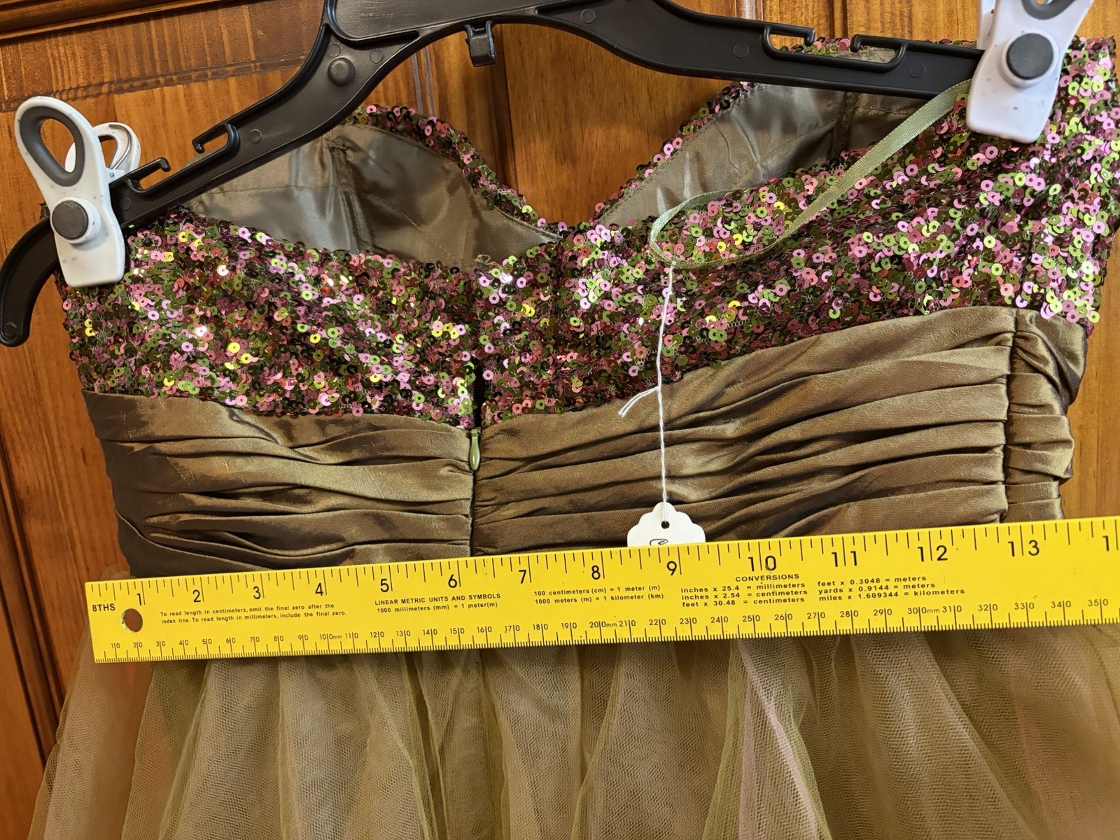 Dancing Queen Short Iridescent Layered Tulle Fit and Flare Formal Dress L – NWT
