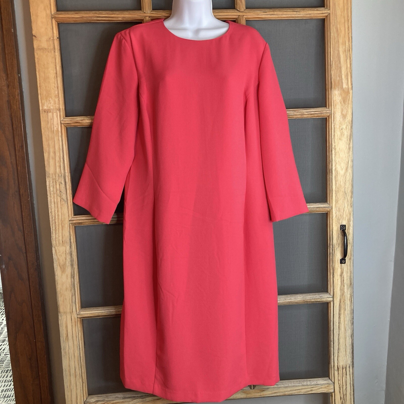 NWT Eva Mendes NY&Co Women’s Peach Dress Size 16, 100% PE, Lined MSRP $69