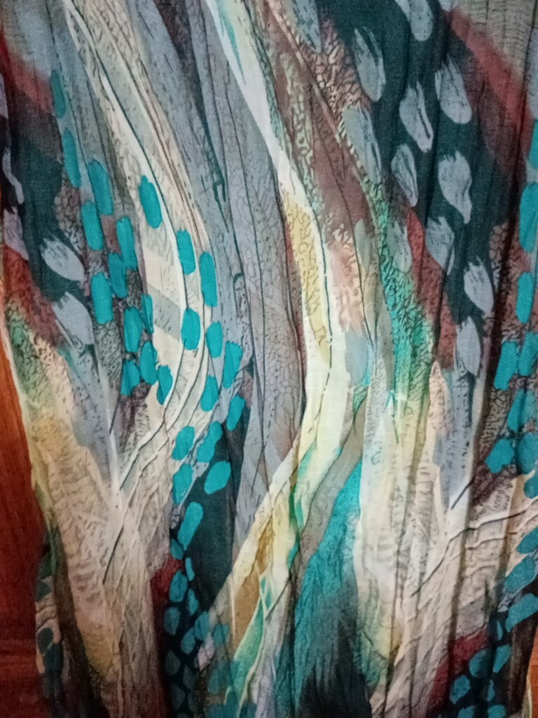 Two Green Lined Summer Dresses (Length 30 inches) Size M