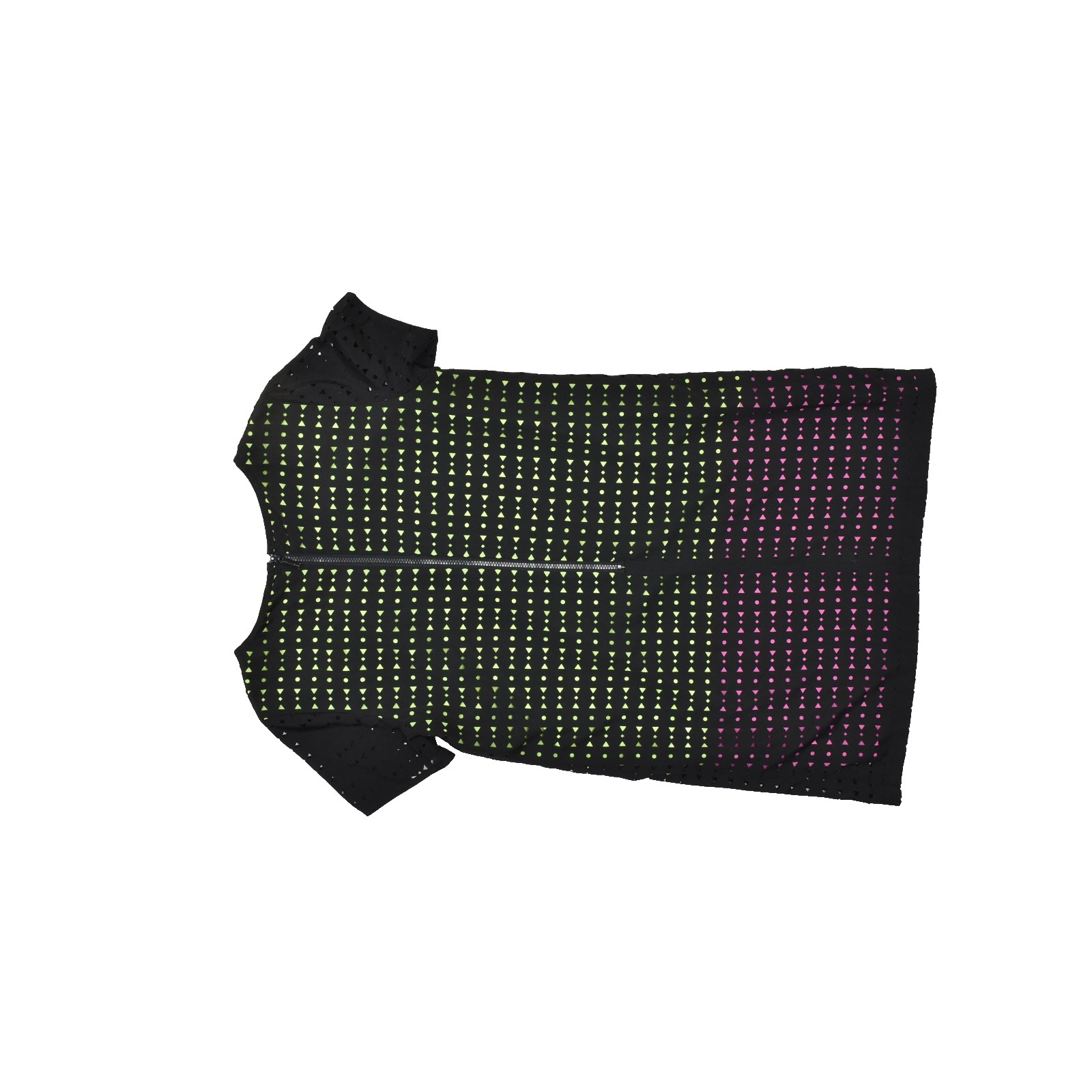 MICHAEL Michael Kors Black Neon Green Pink Geometric Laser Cut Sheath Dress 10