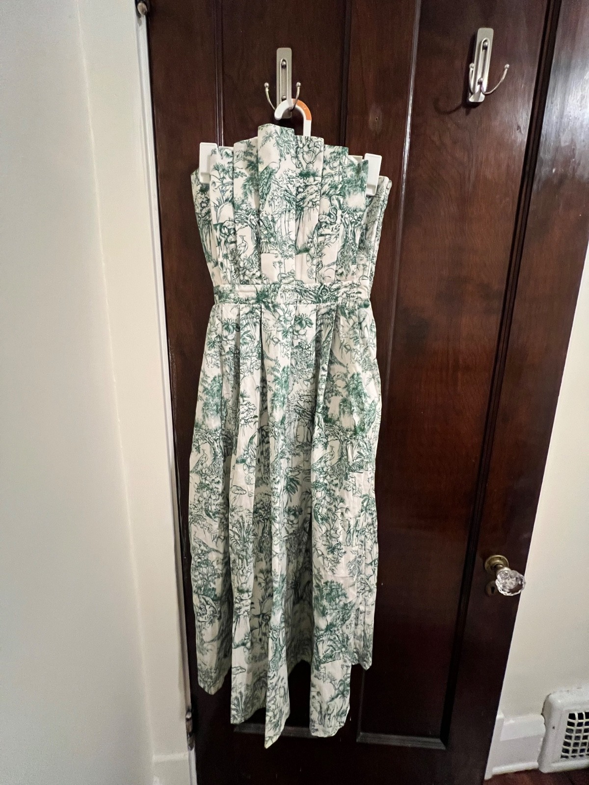Green toile strapless dress (NWT)