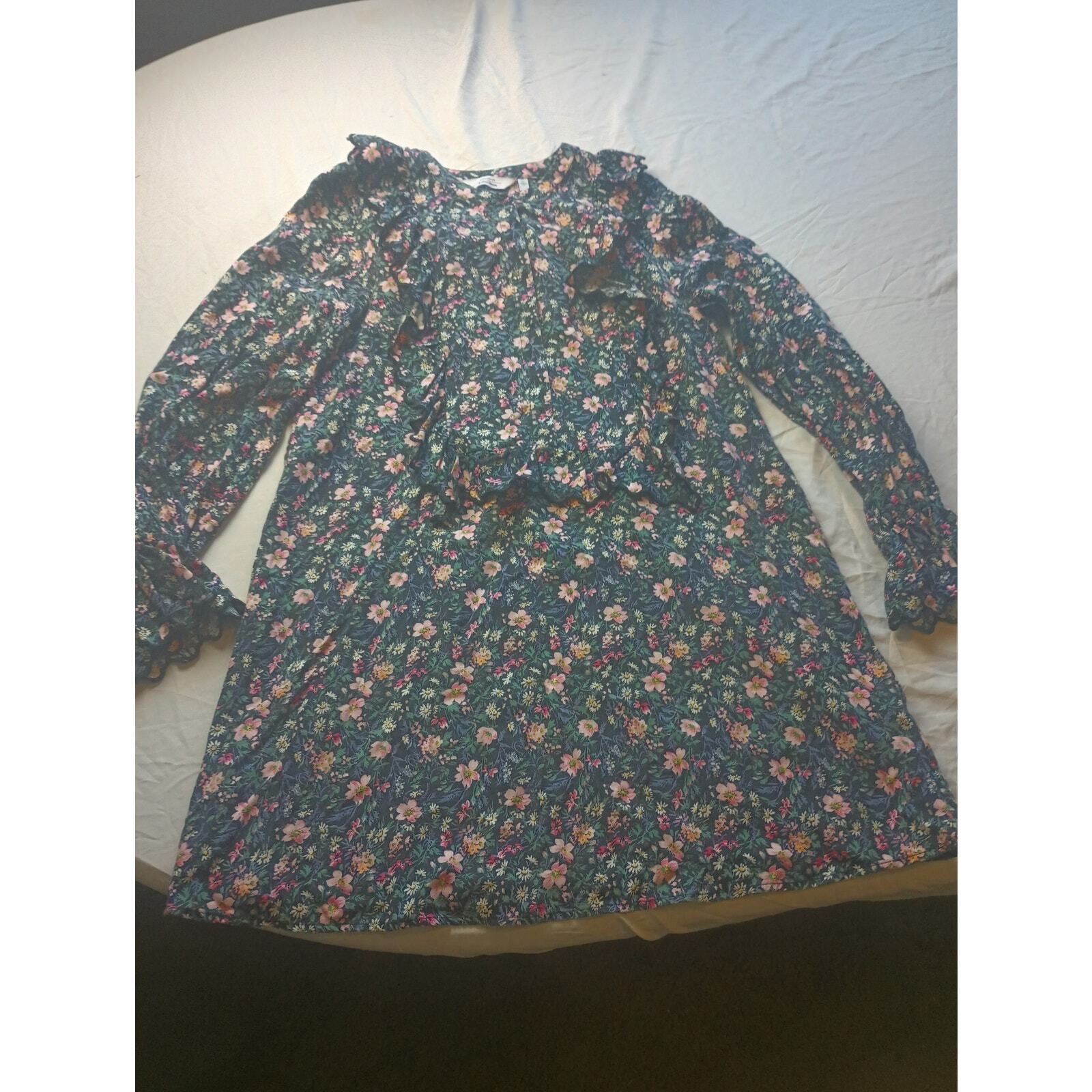 & Other Stories Paris Ateliar Floral Print Mini Dress Cottage Prairie Ruffle 4
