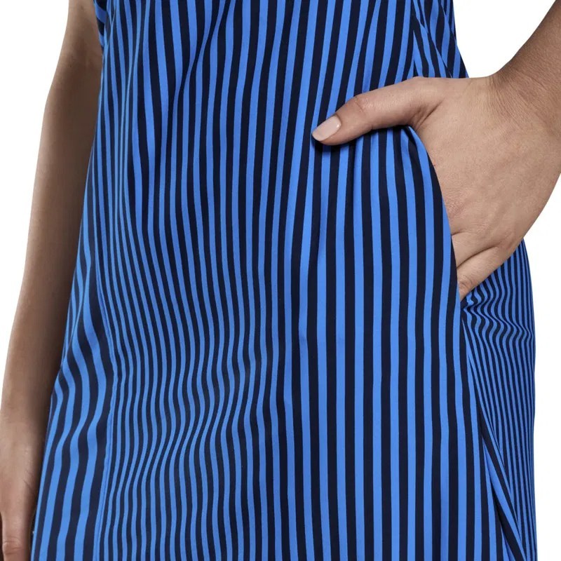 G/FORE Women’s Mixed Stripe Golf Dress Twilight Size-L NWT