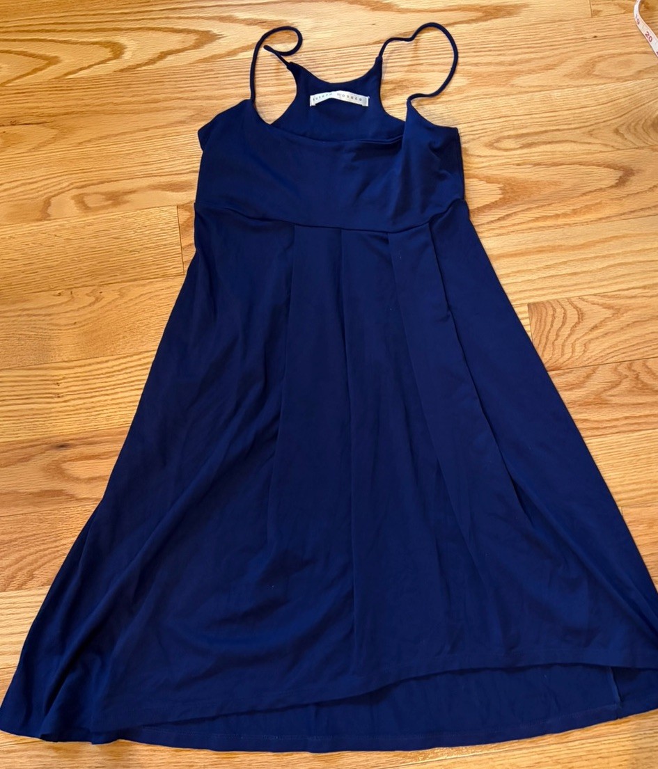 Susana Monaco Navy Blue Spaghetti Strap Mini Dress Sz S Racerback Flare