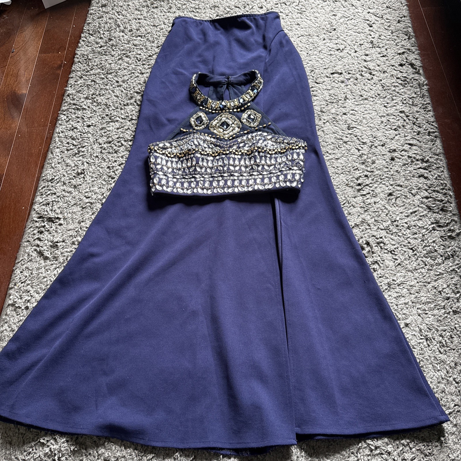 Sequin Hearts Party Maxi Dress, set of top & skirt, Size 3 Holiday Prom – EUC!