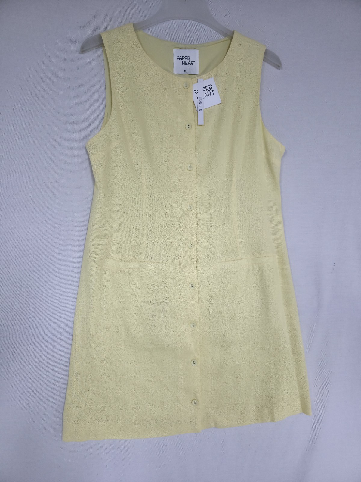 Anthropologie Paper Heart Women’s Sleeveless Linen Blend Button Front Dress XL