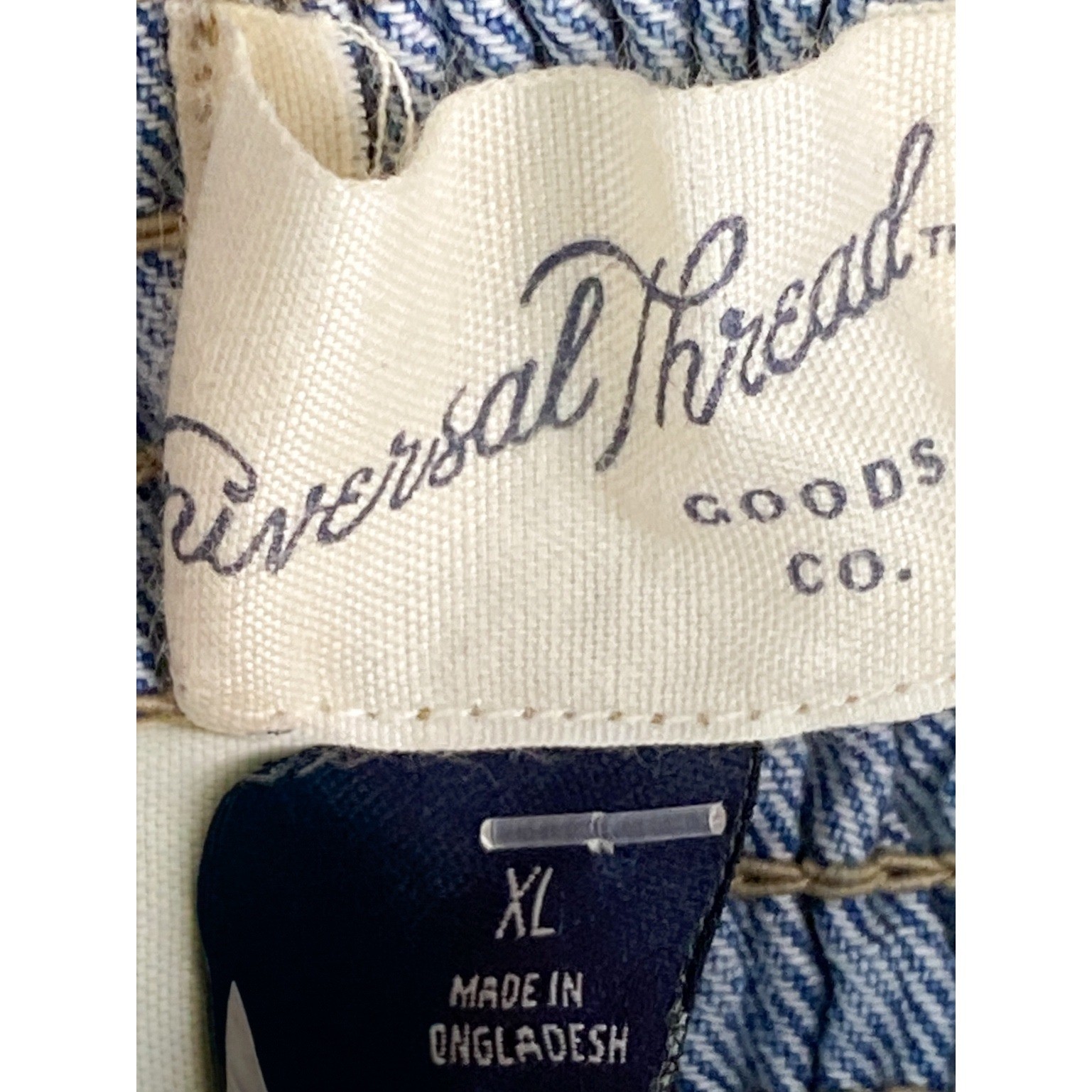 NWT Universal Thread Denim Button Front Mini Dress 10 Blue Cottagecore Western