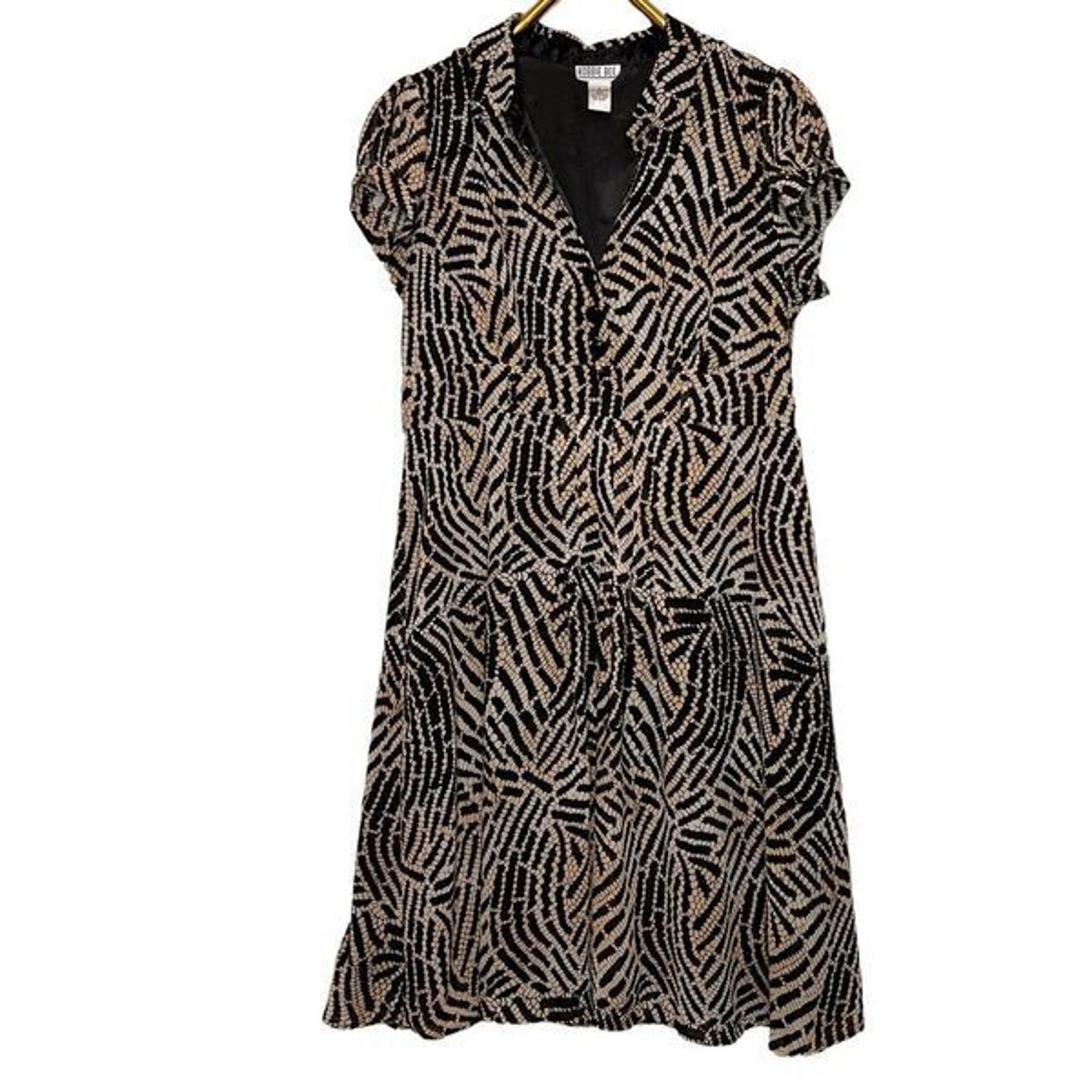 Robbie Bee Retro 40s Style Size 18 Dress Button Front Rockabilly Swing Dance