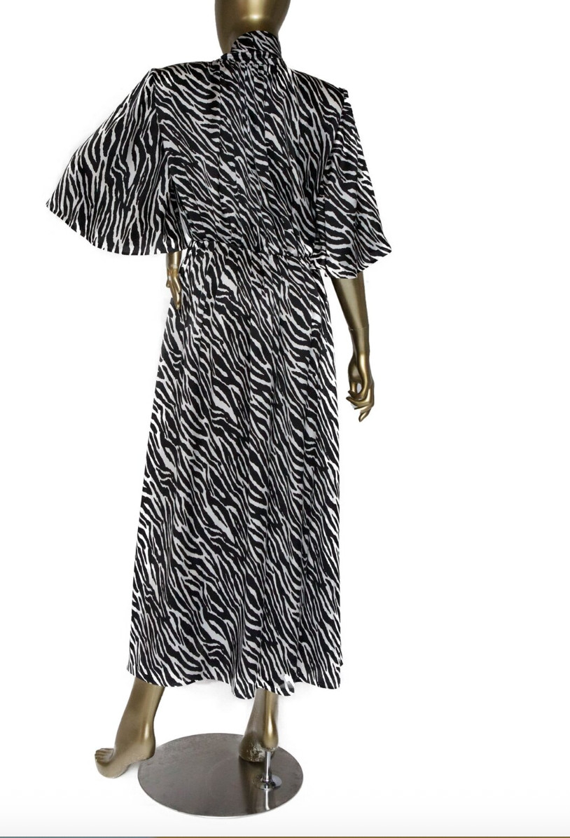 Magda Butrym Zebra Print Midi Dress