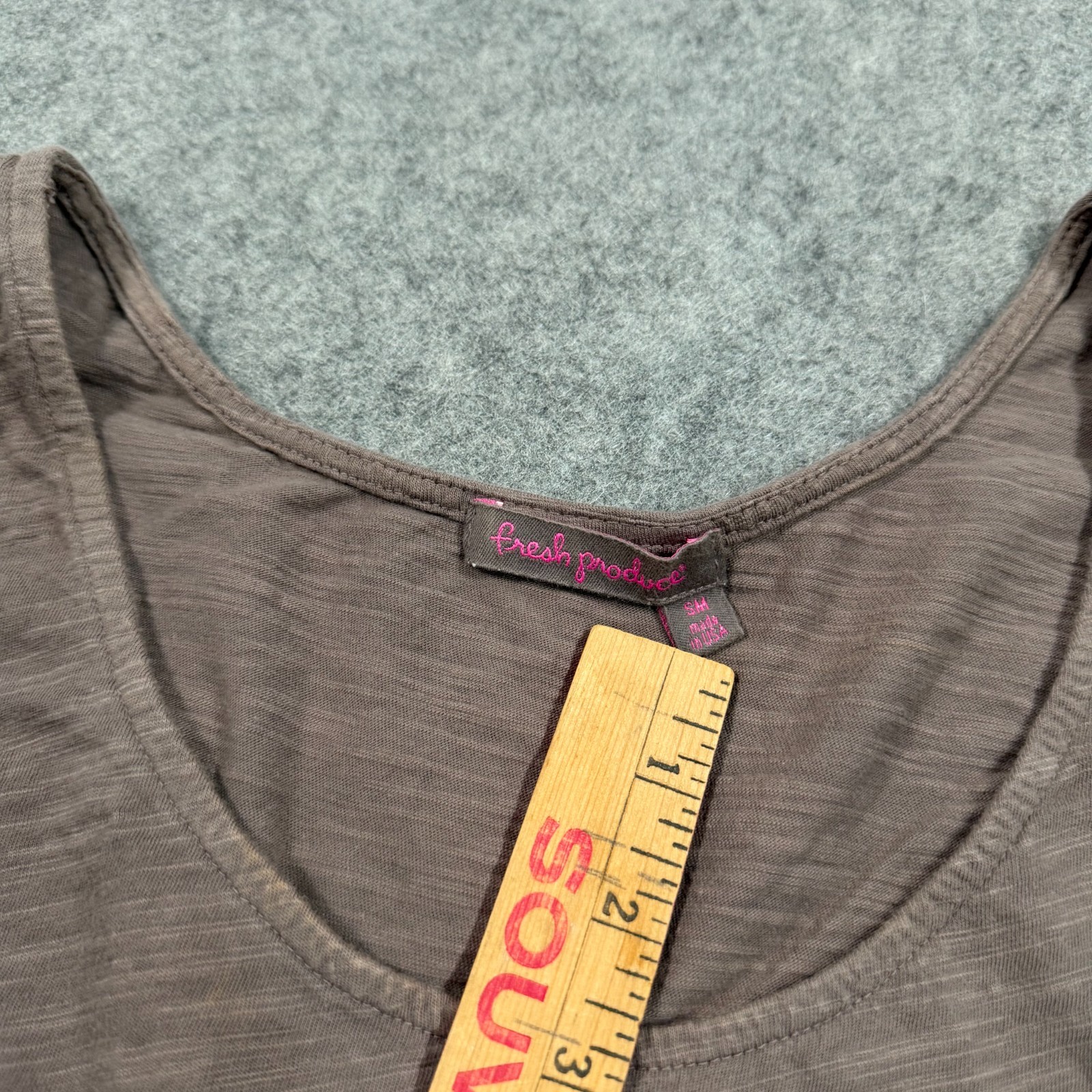 Fresh Produce Heathered Brown Sleeveless Drape Tank Dress Women’s Size Small